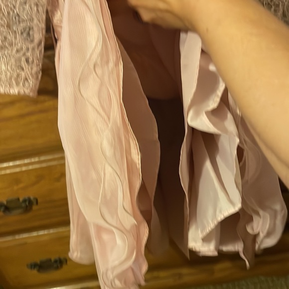 BONNIE JEAN 4T rose gold formal 3/4 sleeve ruffle lace sequin dress - Picture 5 of 10